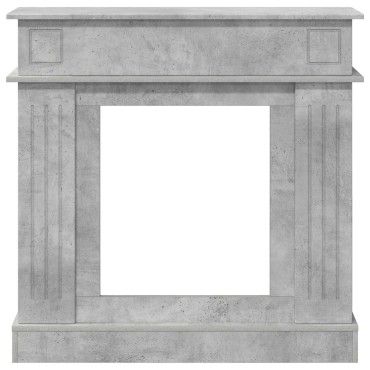 vidaXL Περίβλημα τζακιού Γκρι Σκυροδέματος 102 x 26 x 100 εκ
