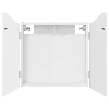 vidaXL Ντουλάπα Πινάκων Βελών Λευκό 56 x 12 x 63 εκ Επεξεργασμένο Ξύλο