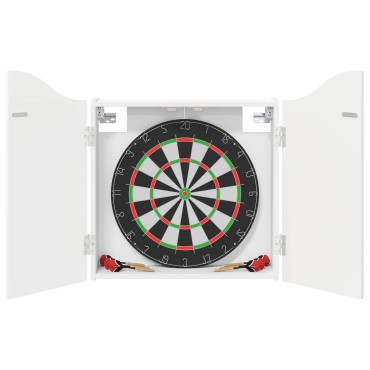 vidaXL Ντουλάπα Πινάκων Βελών Λευκό 56 x 12 x 63 εκ Επεξεργασμένο Ξύλο