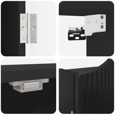 vidaXL Ντουλάπα Πινάκων Βελών Μαύρο 56 x 12 x 63 εκ Επεξεργασμένο Ξύλο