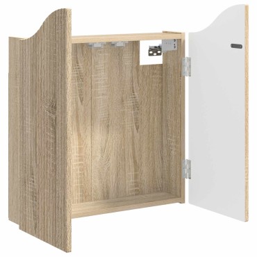 vidaXL Ντουλάπα Πινάκων Βελών Sonoma Δρυς 56 x 12 x 63 εκ