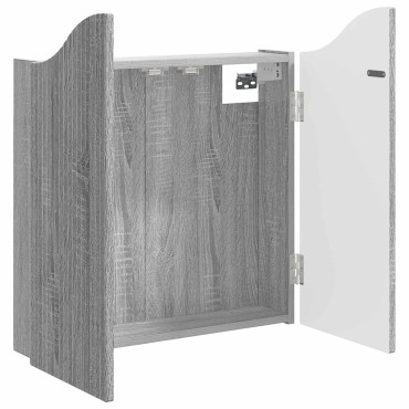 vidaXL Ντουλάπα Πινάκων Βελών Γκρι Sonoma 56 x 12 x 63 εκ