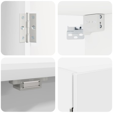 vidaXL Ντουλάπα Πινάκων Βελών Λευκό 56 x 12 x 53,5 εκ.