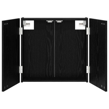 vidaXL Ντουλάπα Πινάκων Βελών Μαύρη Δρυς 56 x 12 x 53,5 εκ.