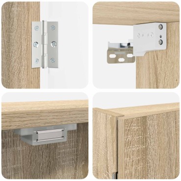 vidaXL Ντουλάπα Πινάκων Βελών Sonoma Δρυς 56 x 12 x 53,5 εκ.