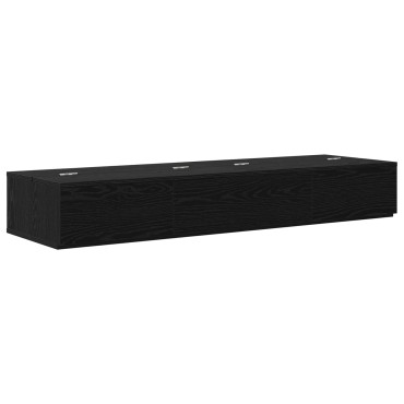 vidaXL Γραφείο Στούντιο Μαύρη Δρυς 130 x 40 x 19,5 εκ.