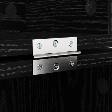 vidaXL Γραφείο Στούντιο Μαύρη Δρυς 130 x 40 x 19,5 εκ.