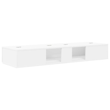 vidaXL Γραφείο Στούντιο Λευκό 110 x 40 x 19,5 εκ. Επεξεργασμένο Ξύλο
