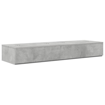 vidaXL Γραφείο Στούντιο Γκρι Σκυροδέματος 110 x 40 x 19,5 εκ.