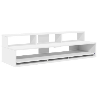 vidaXL Γραφείο Στούντιο Λευκό 130 x 42,5 x 36 εκ Επεξεργασμένο Ξύλο
