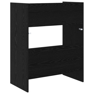 vidaXL Πίνακας DJ Μαύρη Δρυς 102x45x102cm Επεξεργασμένο Ξύλο 1 τεμ.