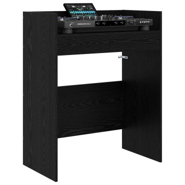 vidaXL Πίνακας DJ Μαύρη Δρυς 62x45x102cm Επεξεργασμένο Ξύλο 1 τεμ.
