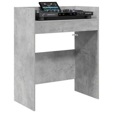 vidaXL Πίνακας DJ Γκρι Σκυροδέματος 62x45x102cm 1 τεμ.