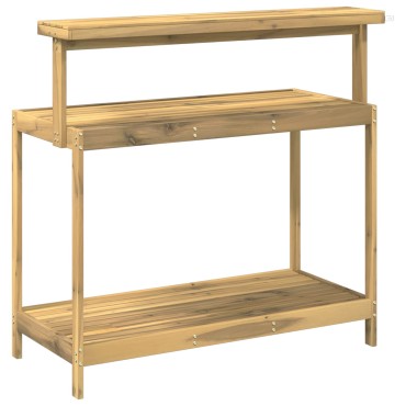 vidaXL Εξωτερικός Πάγκος Φυτείας 111,5 x 48,5 x 107 εκ Λευκό