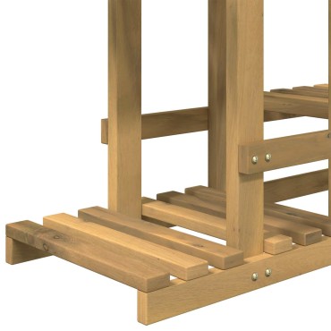 vidaXL Βάση φυτών Λευκό 118 x 25 x 96,5 εκ. Στερεό Ξύλο Ακακίας