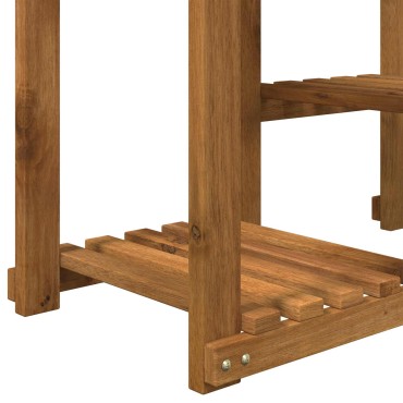 vidaXL Βάση φυτών Φυσικό 85 x 30 x 114,5 εκ. Στερεό Ξύλο Ακακίας