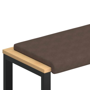vidaXL Μαξιλάρι πάγκου Μικροΐνες Καφέ Βάθος 110x38x6,5cm