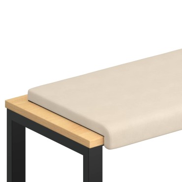 vidaXL Μαξιλάρι πάγκου Μικροΐνες Μπεζ Βάθος 110x38x6,5cm