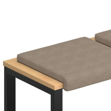 vidaXL Μαξιλάρι πάγκου 2 τμχ. Μικροΐνες Taupe Βάθος 40x38x6,5cm