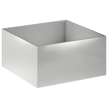 vidaXL Γλάστρα Κήπου 2 τμχ. Ασημί 80 x 80 x 40 cm Ανοξείδωτο Ατσάλι