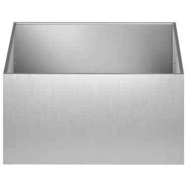 vidaXL Γλάστρα Κήπου 2 τμχ. Ασημί 80 x 80 x 40 cm Ανοξείδωτο Ατσάλι
