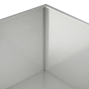 vidaXL Γλάστρα Κήπου 2 τμχ. Ασημί 80 x 80 x 40 cm Ανοξείδωτο Ατσάλι