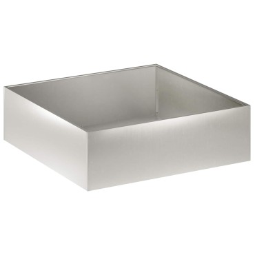 vidaXL Γλάστρα Κήπου Ασημί 80 x 80 x 30 cm Ανοξείδωτο Ατσάλι