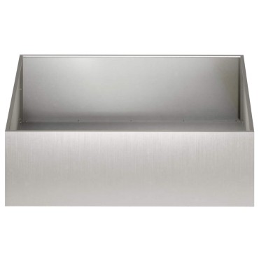 vidaXL Γλάστρα Κήπου Ασημί 80 x 80 x 30 cm Ανοξείδωτο Ατσάλι