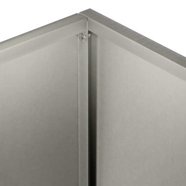vidaXL Γλάστρα Κήπου Ασημί 20 x 20 x 40 εκ. Ανοξείδωτο Ατσάλι
