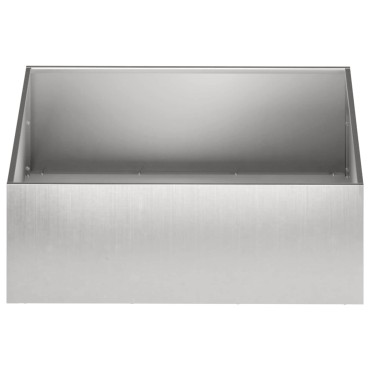 vidaXL Γλάστρα Κήπου 2 τμχ. Ασημί 60 x 60 x 20 εκ Ανοξείδωτο Ατσάλι