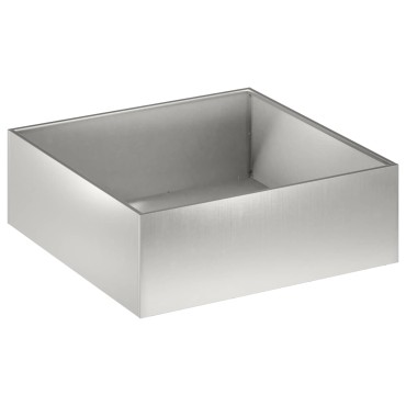 vidaXL Γλάστρα Κήπου 2 τμχ. Ασημί 40 x 40 x 20 cm Ανοξείδωτο Ατσάλι