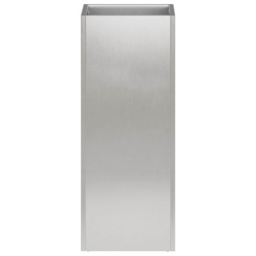 vidaXL Γλάστρα Κήπου Ασημί 20 x 20 x 50 εκ. Ανοξείδωτο Ατσάλι
