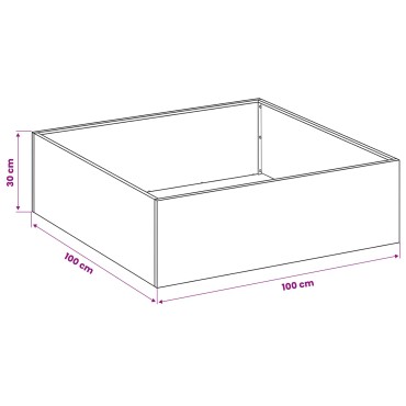 vidaXL Γλάστρα Κήπου 2 τμχ. Ασημί 80 x 80 x 30 cm Ανοξείδωτο Ατσάλι