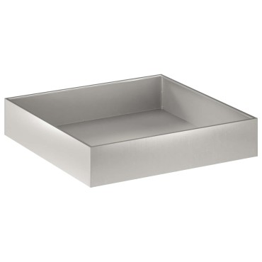 vidaXL Γλάστρα Κήπου Ασημί 80 x 80 x 20 cm Ανοξείδωτο Ατσάλι