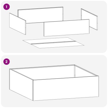 vidaXL Γλάστρα Κήπου Ασημί 80 x 80 x 20 cm Ανοξείδωτο Ατσάλι
