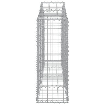 vidaXL Συρματοκιβώτια Τοξωτά 18 τεμ. 200x30x80/100 εκ. Γαλβαν. Ατσάλι