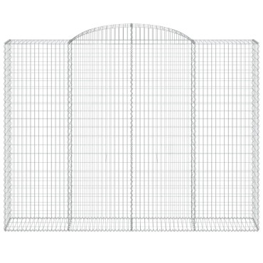 vidaXL Συρματοκιβώτια Τοξωτά 6 τεμ. 300x50x220/240 εκ. Γαλβαν. Ατσάλι