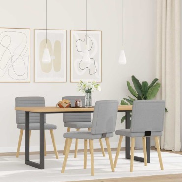 vidaXL Καρέκλες τραπεζαρίας 4 τεμ. Cloud Grey Fabric 45x54x86 cm
