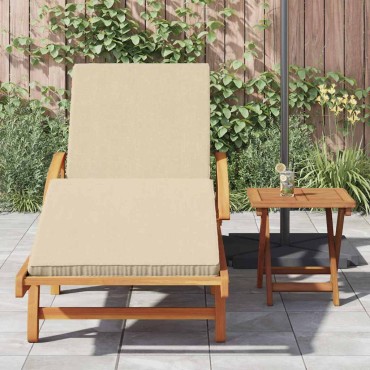 vidaXL Ξαπλώστρα Στερεό Ξύλο Ακακίας Μπεζ 200x67x84cm 1 τεμ.