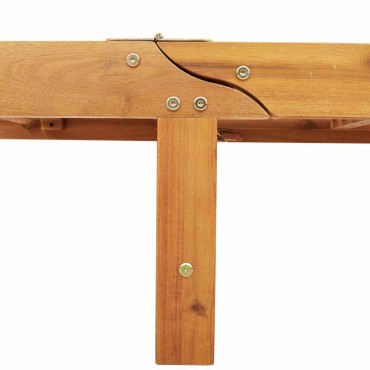 vidaXL Ξαπλώστρα Στερεό Ξύλο Ακακίας Μπεζ 200x67x84cm 1 τεμ.