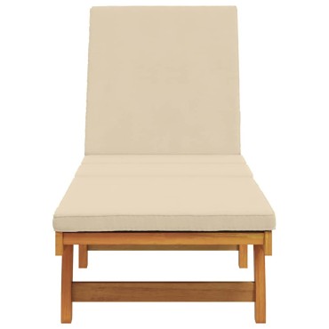 vidaXL Ξαπλώστρα Καφέ 199x63x85cm Στερεό Ξύλο Ακακίας 1 τεμ.