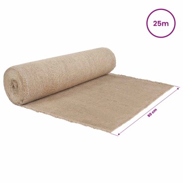 vidaXL Ρολό από Τζute 50 x 2500 εκ Φυσικό