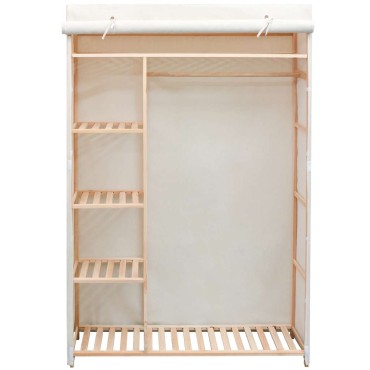 vidaXL Ντουλάπα 110x40x170cm από Ύφασμα και Ξύλο Πεύκου 1 τεμ.