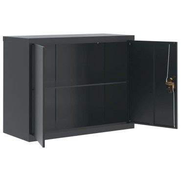 vidaXL Αρχειοθήκη Ανθρακί 90x40x70cm από Ατσάλι 1 τεμ.