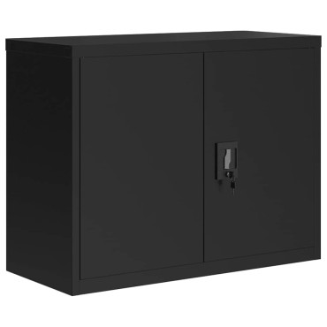 vidaXL Αρχειοθήκη Μαύρη 90x40x70cm από Ατσάλι 1 τεμ.