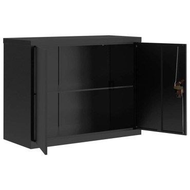 vidaXL Αρχειοθήκη Μαύρη 90x40x70cm από Ατσάλι 1 τεμ.