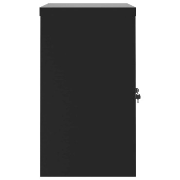 vidaXL Αρχειοθήκη Μαύρη 90x40x70cm από Ατσάλι 1 τεμ.