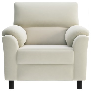 vidaXL Καναπές Κρεμ 94x85x93cm Βελούδο