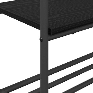 vidaXL Ράφι Ρούχων Μαύρη Δρυς 77 x 30 x 171 εκ Επεξεργασμένο Ξύλο