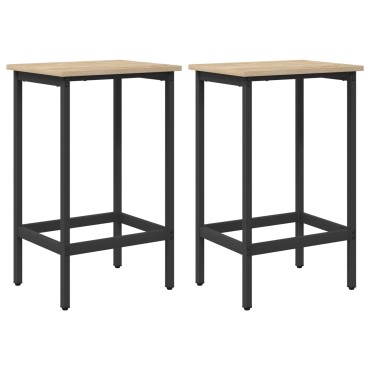 vidaXL Μπαρ σκαμπό 2 τεμ. Sonoma Δρυς 40x32x74 εκ